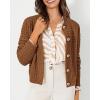 imagePRETTYGARDEN Womens Knit Cardigan Sweaters Casual Long Sleeve Open Front Button Down Trendy Jackets OuterwearCoffee