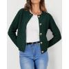 imagePRETTYGARDEN Womens Knit Cardigan Sweaters Casual Long Sleeve Open Front Button Down Trendy Jackets OuterwearDark Green