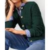 imagePRETTYGARDEN Womens Knit Cardigan Sweaters Casual Long Sleeve Open Front Button Down Trendy Jackets OuterwearDark Green