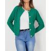 imagePRETTYGARDEN Womens Knit Cardigan Sweaters Casual Long Sleeve Open Front Button Down Trendy Jackets OuterwearGreen
