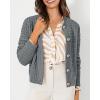 imagePRETTYGARDEN Womens Knit Cardigan Sweaters Casual Long Sleeve Open Front Button Down Trendy Jackets OuterwearGrey
