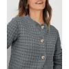 imagePRETTYGARDEN Womens Knit Cardigan Sweaters Casual Long Sleeve Open Front Button Down Trendy Jackets OuterwearGrey