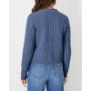 imagePRETTYGARDEN Womens Knit Cardigan Sweaters Casual Long Sleeve Open Front Button Down Trendy Jackets OuterwearGrey Blue