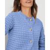 imagePRETTYGARDEN Womens Knit Cardigan Sweaters Casual Long Sleeve Open Front Button Down Trendy Jackets OuterwearLight Blue
