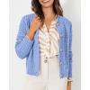 imagePRETTYGARDEN Womens Knit Cardigan Sweaters Casual Long Sleeve Open Front Button Down Trendy Jackets OuterwearLight Blue