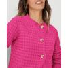 imagePRETTYGARDEN Womens Knit Cardigan Sweaters Casual Long Sleeve Open Front Button Down Trendy Jackets OuterwearRose Red