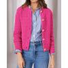 imagePRETTYGARDEN Womens Knit Cardigan Sweaters Casual Long Sleeve Open Front Button Down Trendy Jackets OuterwearRose Red