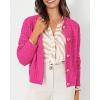 imagePRETTYGARDEN Womens Knit Cardigan Sweaters Casual Long Sleeve Open Front Button Down Trendy Jackets OuterwearRose Red