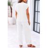 imagePRETTYGARDEN Womens Two Piece Outfits Sweater Sets Knit Pullover Tops And High Waisted Pants Matching Tracksuit Sweatsuit SetButton White