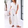 imagePRETTYGARDEN Womens Two Piece Outfits Sweater Sets Knit Pullover Tops And High Waisted Pants Matching Tracksuit Sweatsuit SetButton White