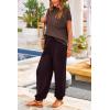 imagePRETTYGARDEN Womens Two Piece Outfits Sweater Sets Knit Pullover Tops And High Waisted Pants Matching Tracksuit Sweatsuit SetCoffee