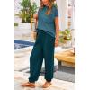 imagePRETTYGARDEN Womens Two Piece Outfits Sweater Sets Knit Pullover Tops And High Waisted Pants Matching Tracksuit Sweatsuit SetGrey Blue