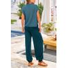 imagePRETTYGARDEN Womens Two Piece Outfits Sweater Sets Knit Pullover Tops And High Waisted Pants Matching Tracksuit Sweatsuit SetGrey Blue
