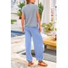 imagePRETTYGARDEN Womens Two Piece Outfits Sweater Sets Knit Pullover Tops And High Waisted Pants Matching Tracksuit Sweatsuit SetSky Blue