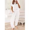 imagePRETTYGARDEN Womens Two Piece Outfits Sweater Sets Knit Pullover Tops And High Waisted Pants Matching Tracksuit Sweatsuit SetWhite