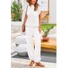 imagePRETTYGARDEN Womens Two Piece Outfits Sweater Sets Knit Pullover Tops And High Waisted Pants Matching Tracksuit Sweatsuit SetWhite