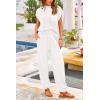 imagePRETTYGARDEN Womens Two Piece Outfits Sweater Sets Knit Pullover Tops And High Waisted Pants Matching Tracksuit Sweatsuit SetWhite