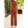 imagePRETTYGARDEN 2 Piece Sets for Women Summer 2025 Airport Travel Outfits Crop Tank Tops Wide Leg Pants Matching Lounge SetsOrange Red