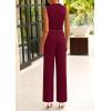 imagePRETTYGARDEN 2 Piece Sets for Women Summer 2025 Airport Travel Outfits Crop Tank Tops Wide Leg Pants Matching Lounge SetsWine Red