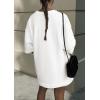 imagePRETTYGARDEN Womens 2 Piece Lounge Sets 2025 Summer Short Sleeve Tunic Tops Drawstring Shorts Matching Outfits TracksuitsWhite