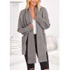 imagePRETTYGARDEN Womens 2024 Fall Fashion Knit Cardigan Sweaters Long Sleeve V Neck Open Front Winter Sweater Jacket with ScarfLight Grey