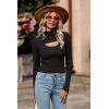 imagePRETTYGARDEN Womens 2025 Fashion Fall Clothes 2 Piece Cutout Tops Long Sleeve Mock Neck Rib Knit Winter Pullover SweaterBlack