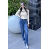 imagePRETTYGARDEN Womens 2025 Fashion Fall Clothes 2 Piece Cutout Tops Long Sleeve Mock Neck Rib Knit Winter Pullover SweaterWhite
