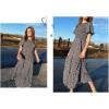 imagePRETTYGARDEN Womens 2025 Summer Casual Flutter Short Sleeve Boho Floral Maxi Dress Crew Neck Smocked Tiered Long DressesBlack