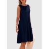 imagePRETTYGARDEN Womens 2025 Summer Sleeveless Mini Dress Crewneck Loose Tank A Line Pleated Swing Flowy Party DressesDark Royal Blue