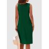 imagePRETTYGARDEN Womens 2025 Summer Sleeveless Mini Dress Crewneck Loose Tank A Line Pleated Swing Flowy Party DressesGreen