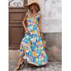 imagePRETTYGARDEN Womens Dresses 2025 Summer Floral Sleeveless Maxi Dress Casual Spaghetti Strap Tiered Flowy Beach Long DressFblue