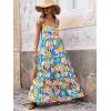 imagePRETTYGARDEN Womens Dresses 2025 Summer Floral Sleeveless Maxi Dress Casual Spaghetti Strap Tiered Flowy Beach Long DressFblue