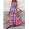 imagePRETTYGARDEN Womens Dresses 2025 Summer Floral Sleeveless Maxi Dress Casual Spaghetti Strap Tiered Flowy Beach Long DressFblue Pink