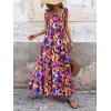 imagePRETTYGARDEN Womens Dresses 2025 Summer Floral Sleeveless Maxi Dress Casual Spaghetti Strap Tiered Flowy Beach Long DressFblue02