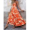 imagePRETTYGARDEN Womens Dresses 2025 Summer Floral Sleeveless Maxi Dress Casual Spaghetti Strap Tiered Flowy Beach Long DressForange