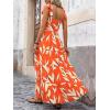imagePRETTYGARDEN Womens Dresses 2025 Summer Floral Sleeveless Maxi Dress Casual Spaghetti Strap Tiered Flowy Beach Long DressForange