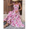 imagePRETTYGARDEN Womens Dresses 2025 Summer Floral Sleeveless Maxi Dress Casual Spaghetti Strap Tiered Flowy Beach Long DressFpurple Red