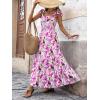 imagePRETTYGARDEN Womens Dresses 2025 Summer Floral Sleeveless Maxi Dress Casual Spaghetti Strap Tiered Flowy Beach Long DressFpurple Red