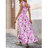 imagePRETTYGARDEN Womens Dresses 2025 Summer Floral Sleeveless Maxi Dress Casual Spaghetti Strap Tiered Flowy Beach Long DressFpurple Red