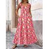 imagePRETTYGARDEN Womens Dresses 2025 Summer Floral Sleeveless Maxi Dress Casual Spaghetti Strap Tiered Flowy Beach Long DressFred Yellow