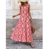 imagePRETTYGARDEN Womens Dresses 2025 Summer Floral Sleeveless Maxi Dress Casual Spaghetti Strap Tiered Flowy Beach Long DressFred Yellow
