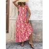 imagePRETTYGARDEN Womens Dresses 2025 Summer Floral Sleeveless Maxi Dress Casual Spaghetti Strap Tiered Flowy Beach Long DressFred Yellow