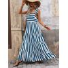 imagePRETTYGARDEN Womens Dresses 2025 Summer Floral Sleeveless Maxi Dress Casual Spaghetti Strap Tiered Flowy Beach Long DressSblue White