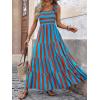 imagePRETTYGARDEN Womens Dresses 2025 Summer Floral Sleeveless Maxi Dress Casual Spaghetti Strap Tiered Flowy Beach Long DressSbrick Red Blue