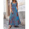 imagePRETTYGARDEN Womens Dresses 2025 Summer Floral Sleeveless Maxi Dress Casual Spaghetti Strap Tiered Flowy Beach Long DressSbrick Red Blue