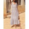 imagePRETTYGARDEN Womens Dresses 2025 Summer Floral Sleeveless Maxi Dress Casual Spaghetti Strap Tiered Flowy Beach Long DressSkhaki