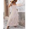 imagePRETTYGARDEN Womens Dresses 2025 Summer Floral Sleeveless Maxi Dress Casual Spaghetti Strap Tiered Flowy Beach Long DressSkhaki