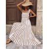 imagePRETTYGARDEN Womens Dresses 2025 Summer Floral Sleeveless Maxi Dress Casual Spaghetti Strap Tiered Flowy Beach Long DressSkhaki