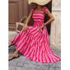 imagePRETTYGARDEN Womens Dresses 2025 Summer Floral Sleeveless Maxi Dress Casual Spaghetti Strap Tiered Flowy Beach Long DressSrose Red
