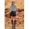 imagePRETTYGARDEN Womens Fall Fashion Turtleneck Pullover Sweaters Casual Long Sleeve Cable Knit Fitted Jumper TopsGrey